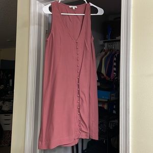 Madewell Blush Pink Heather Button-Front Dress